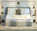 Pillow Protectors Quilted Zipped Pillow Case by ERKETU (75x50 cm)