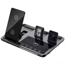 4 in 1 Alarm Clock Wireless Charger Stand