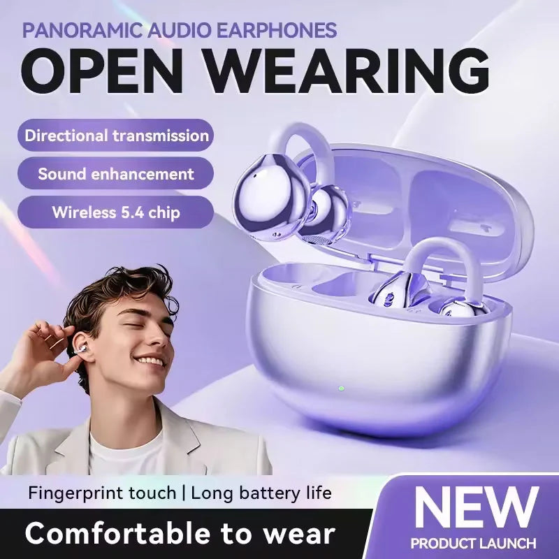 🎧AI Ear Clip Bluetooth Headphones