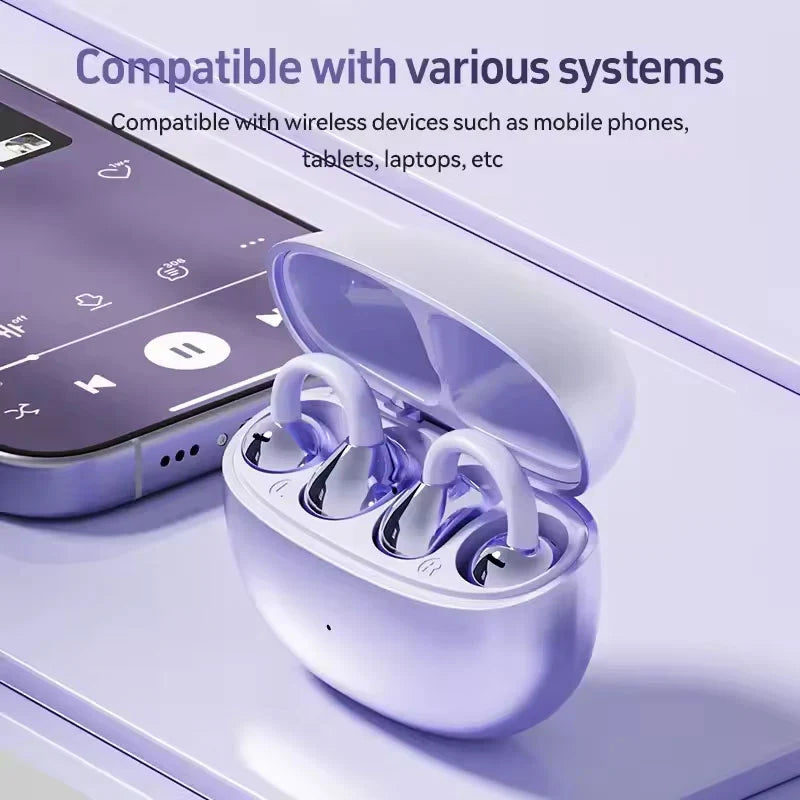 🎧AI Ear Clip Bluetooth Headphones