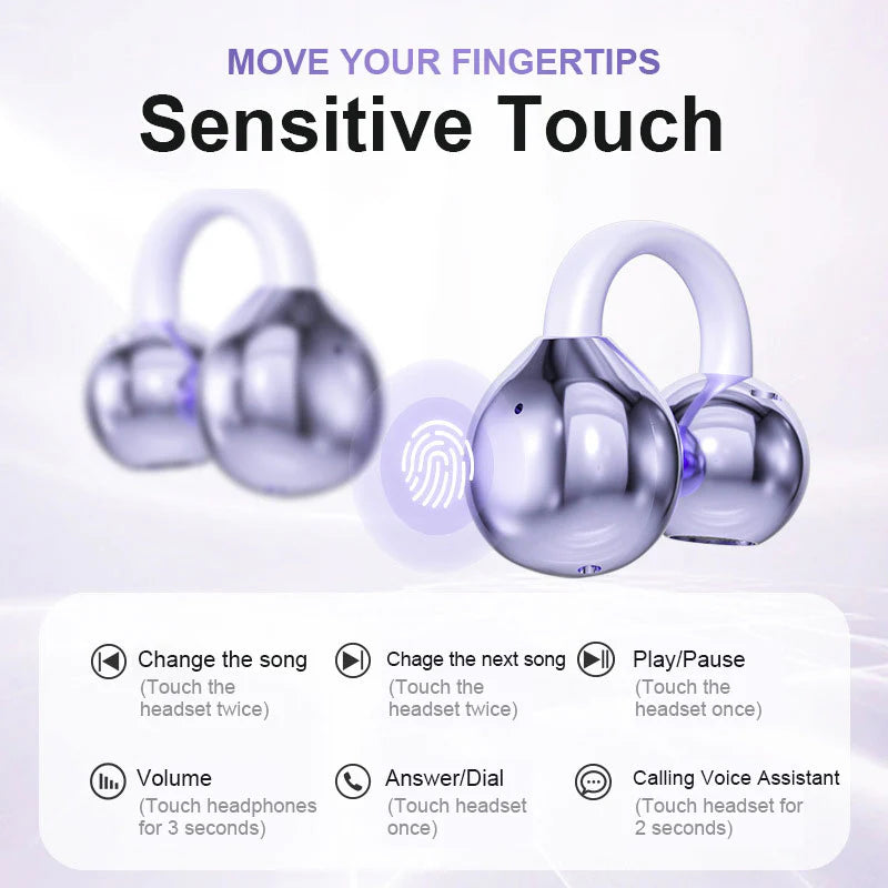 🎧AI Ear Clip Bluetooth Headphones