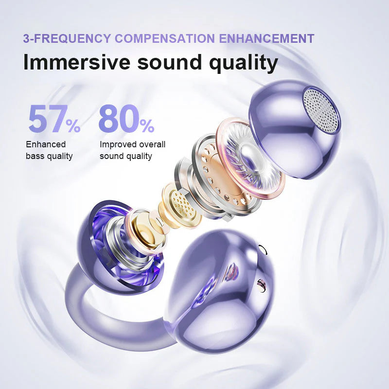 🎧AI Ear Clip Bluetooth Headphones